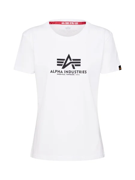 ALPHA INDUSTRIES Tricou / negru alb