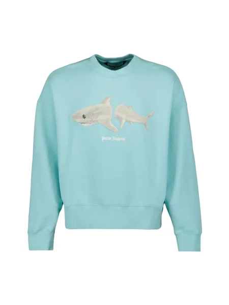 Bluza Palm Angels z długim rękawem niebieska