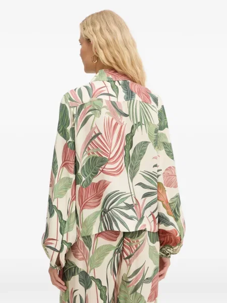 Lung cămașă Guess cu imagine cu imprimeu tropical