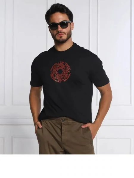 Armani Exchange Tricou | Comfort fit negru