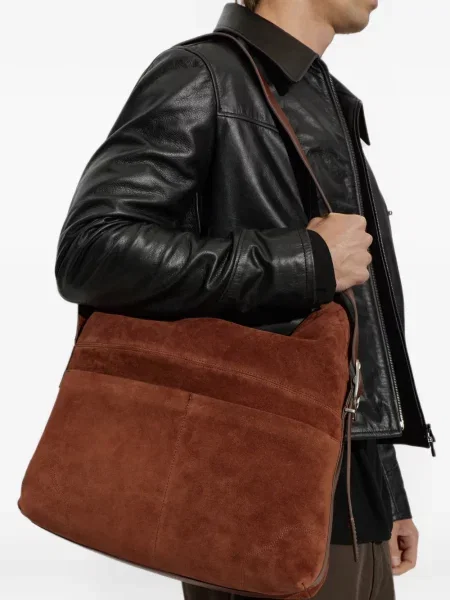Semišová taška Ps Paul Smith hnědá