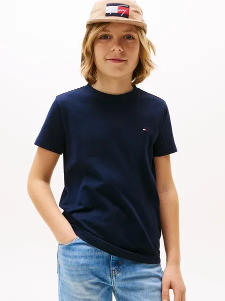 Tommy Hilfiger Majica Essential D Mornarsko Regular Fit modra