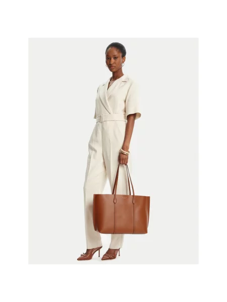 Shopperka Tory Burch brązowa