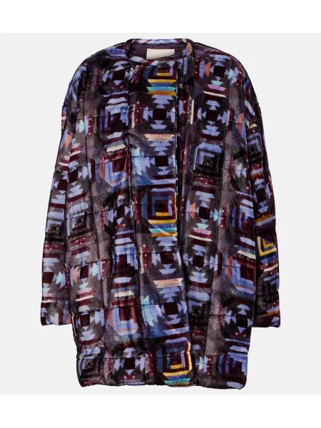 Palton Isabel Marant cu imagine violet