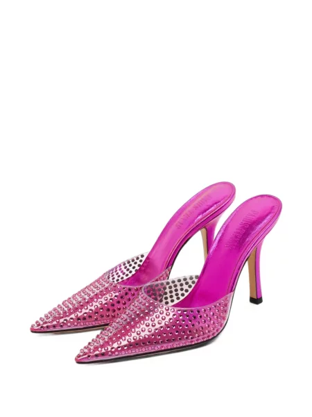 Papuci tip mules Paris Texas alb
