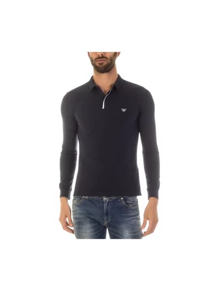 Koszulka polo Armani Jeans klasyczna niebieska