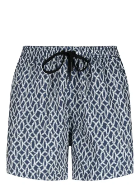Slip de baie Tagliatore cu imprimeu abstract albastru