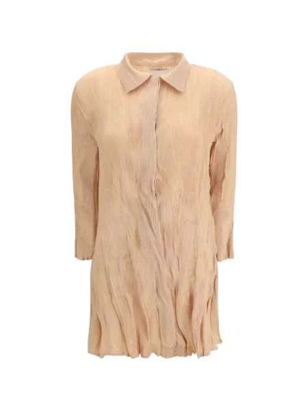 Długa mała sukienka maxi Gongdid Design garniturowa pomarańczowa