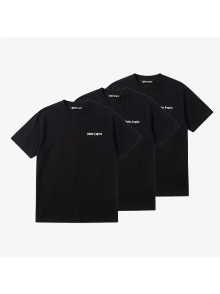 T-shirt Palm Angels Classic Logo Tee Black/ Off White L biała