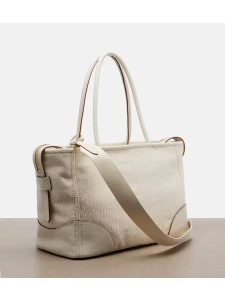 Geantă shopper Prada din piele bej