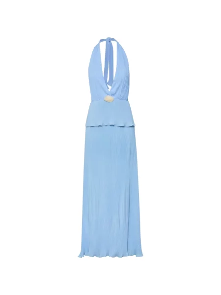 Rochie maxi Baobab cu decolteu în V albastru