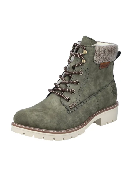 Rieker Ghete cu șireturi bej amestecat / kaki verde