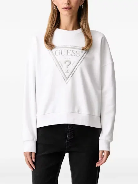 Hanorac Guess cu autograf alb