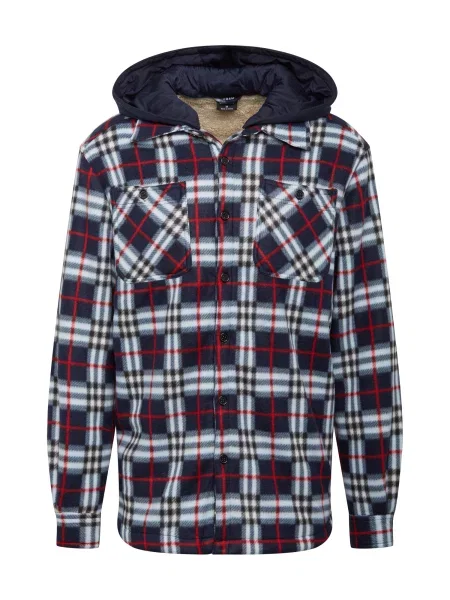 Geacă cu puf Urban Classics cu glugă din fleece gri