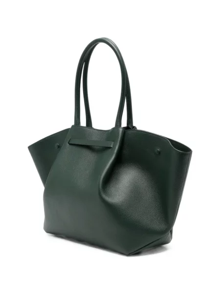 Geantă shopper Demellier din piele verde