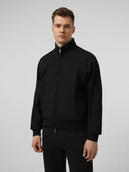 Кофта Emporio Armani темно-синій поліестер/вовна синій
