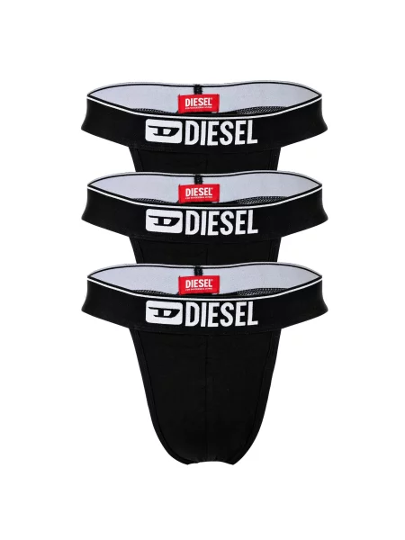 DIESEL Slipy černá bílá