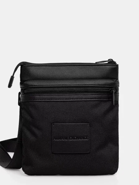 Armani Exchange geantă mică pentru bărbați negru
