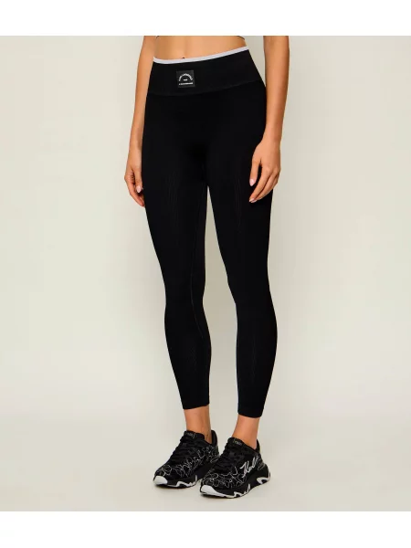 Pantaloni Karl Lagerfeld cu talie joasă negru