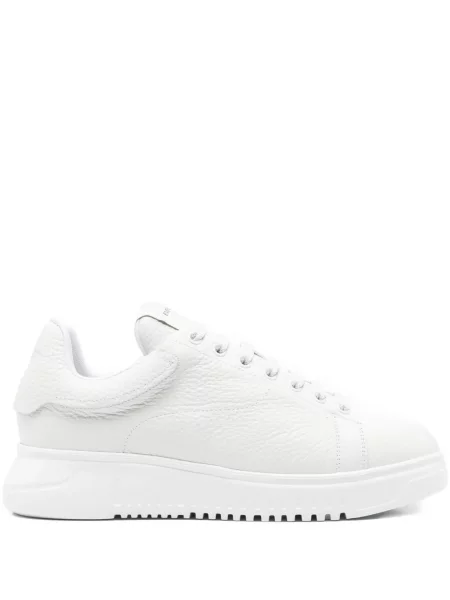 Sneakerși Emporio Armani din piele alb