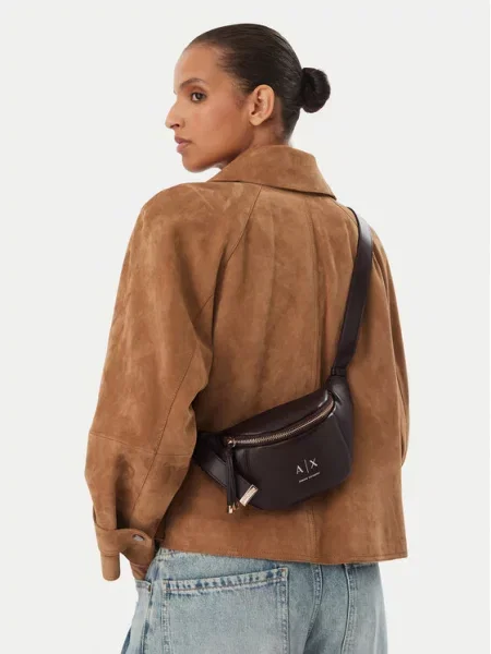 Torbica oko struka﻿ Armani Exchange Tamno smeđa