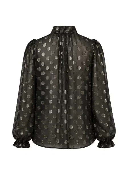 Bluză Dolce & Gabbana cu funde cu buline negru