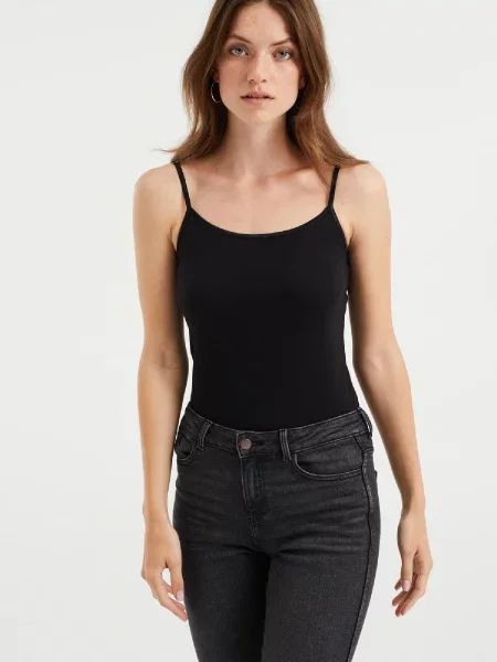 Top We Fashion negru
