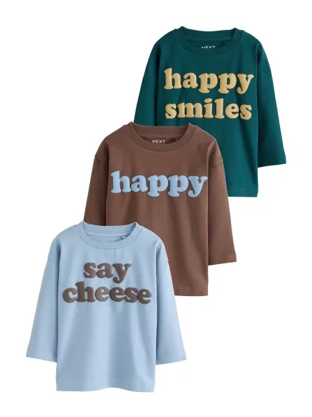 Next Tricou deschis / maro închis / galben miere / verde închis albastru