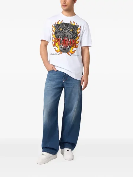 Μπλούζα Philipp Plein πέτρες λευκό