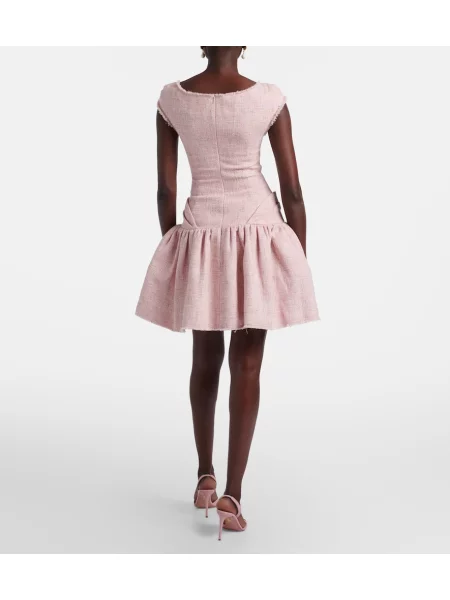 Rochie Shushu/tong cu funde din tweed roz