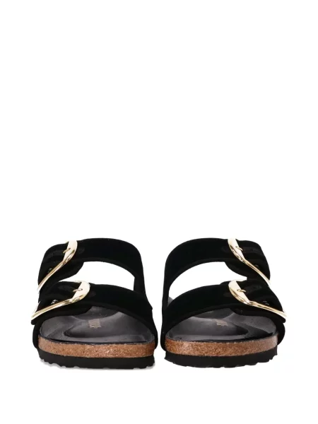 Кадифени сандали Birkenstock с катарама черно