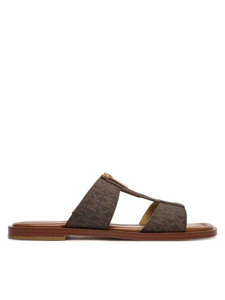 Šlepetės MICHAEL Michael Kors Berkley Flat ruda