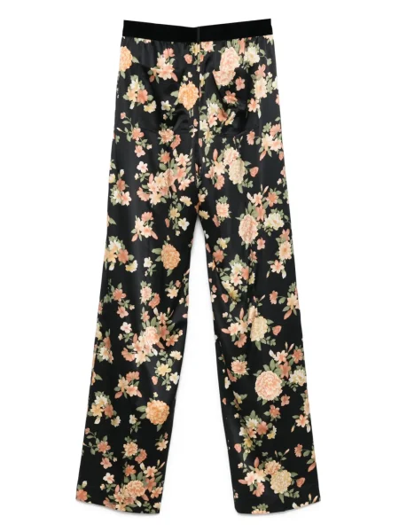 Pantaloni Tom Ford cu model floral cu imagine negru