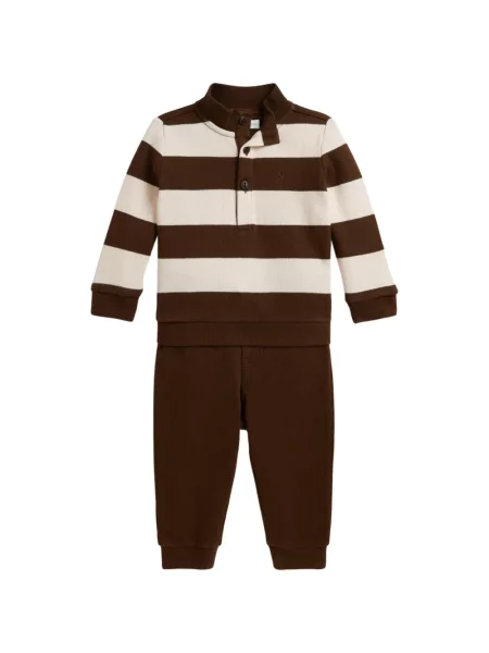 Koszulka polo dziecięca Polo Ralph Lauren brązowa