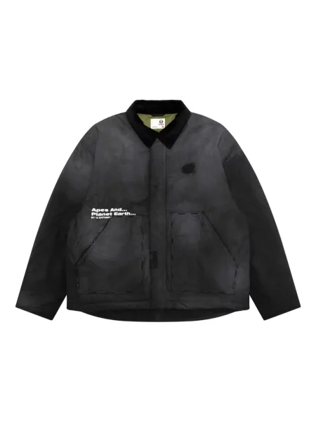 Geacă Aape By A Bathing Ape de catifea cord negru