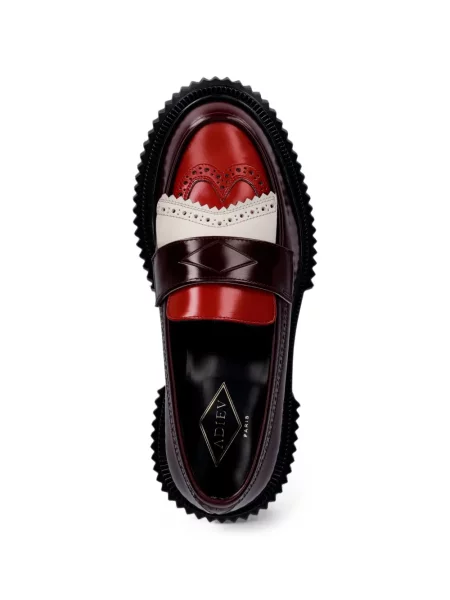 Pantofi loafer Adieu Paris din piele roșu