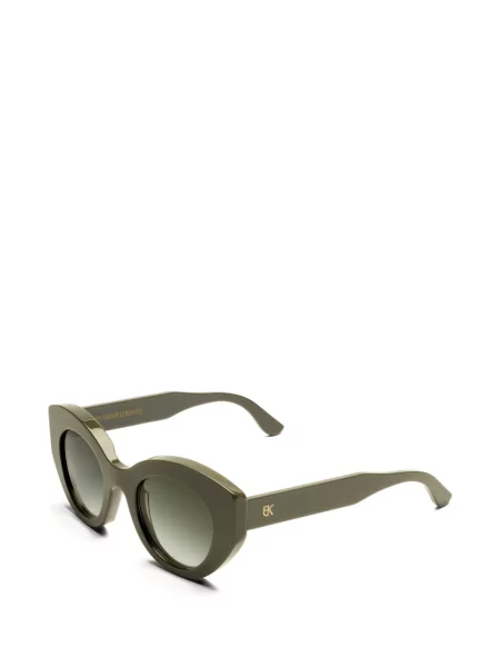 Ochelari de soare rotunzi Emmanuelle Khanh verde