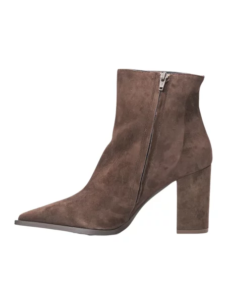 Buty do kostki Albano skórzane brązowe