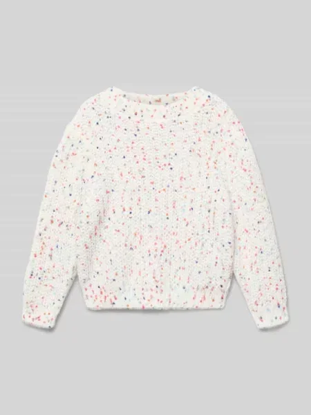 Sweter z dzianiny o kroju regular fit ze wzorem na całej powierzchni model ‘LUDI’ Only