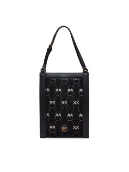 Pinko Geantă Box Mini Vertical Shopper AI PLTT negru
