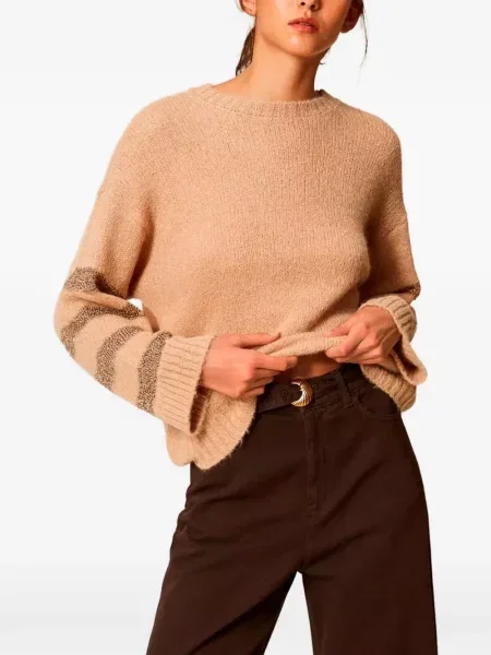 Pulover Twinset cu paiete cu dungi