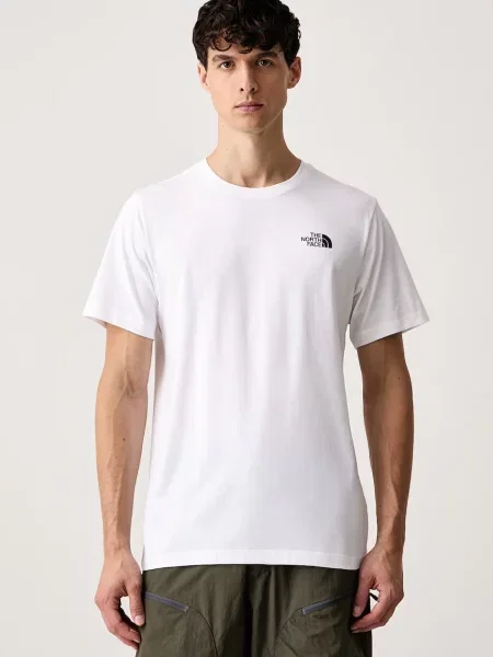 The North Face T-shirt z bawełną Vertical Regular biała