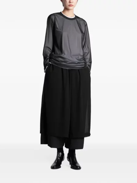 Lung tricou Comme Des Garçons plasă negru