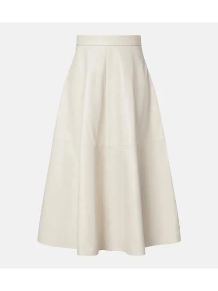 Fustă din piele Róhe alb