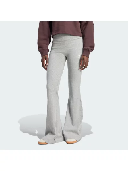 Legginsy Essentials Rib Flared szare