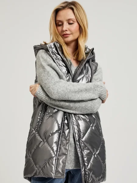 Telovnik Moodo s kapuco bela