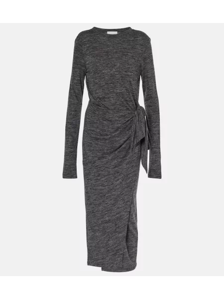 Rochie midi Marant Etoile până la genunchi de costum gri