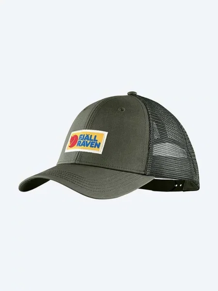 Кепка Fjallraven с аппликацией зеленая