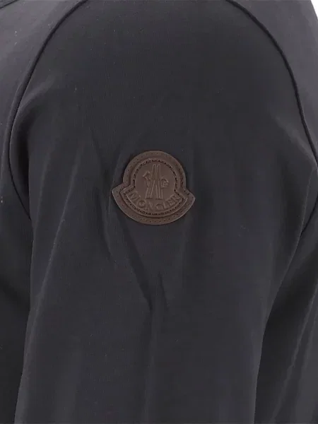 Lung tricou Moncler din piele albastru