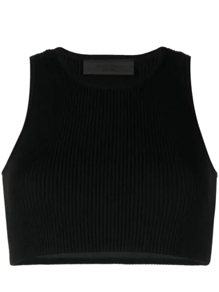 Decupat top Fear Of God Essentials cu autograf negru